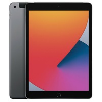 Apple iPad 8th Gen. A2429, 128GB, Wi-Fi + Cellular (Unlocked) 10.2in - Space Grey Tablet- Refurbished (Excellent)