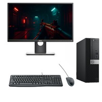 Dell 7060 Gaming Desktop PC i7-8700 6-Cores 512GB 16GB RAM 4GB GTX 1050ti Windows 11 + 24" Monitor - Refurbished