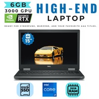 Dell Precision 7540 15" 4K gaming Laptop i7-9850H 6-Core 512GB 32GB RAM RTX 3000 - Refurbished (Grade A)