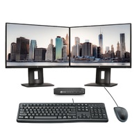 HP 800 G2 Mini Desktop Bundle i5-6500T 16GB RAM 480GB SSD + Dual 24" FHD Monitor - Refurbished