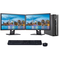 HP EliteDesk 800 G2 Desktop i5-6500 3.2GHz 8GB RAM SSD+500GB + Dual 24" Monitor - Refurbished