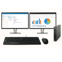 Lenovo M93p Bundle Desktop i5-4570T 2.9GHz 8GB RAM 480GB SSD + Dual 24" Monitors - Refurbished