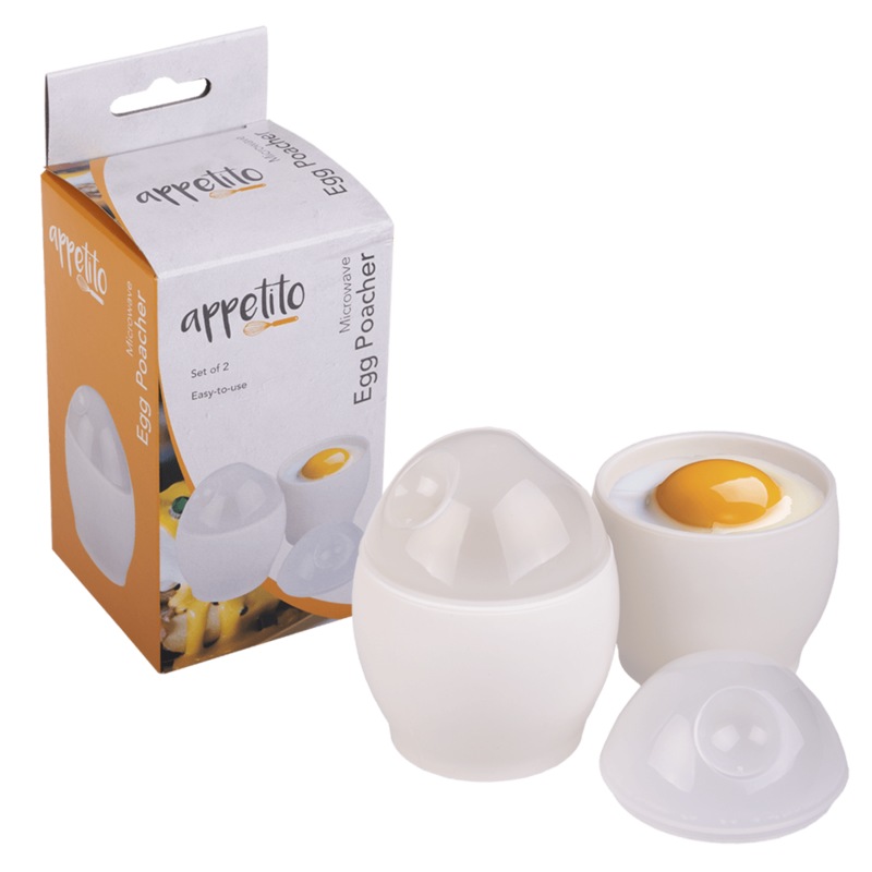 Buy Appetito Microwave Egg Poacher Set of 2 MyDeal