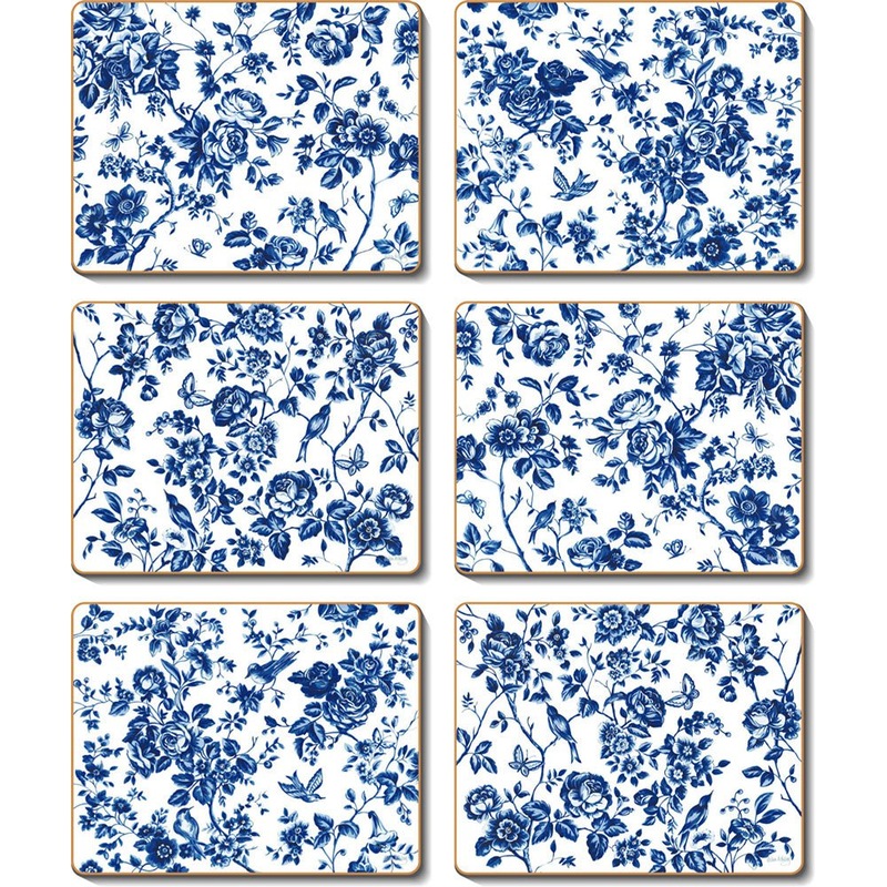 Buy Cinnamon Placemats Set Of 6 French Rose Toile MyDeal