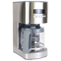 Kenmore Aroma Control 12-Cup Programmable Coffee Machine, Stainless Steel Drip Coffee Machine, Digital Display Charcoal Water Filter, Regular or Bold (Silver)