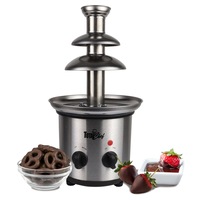 Total Chef 3 Tier Chocolate Fountain, 680g Capacity, Adjustable Temperature Electric Chocolate Fondue Machine, Easy to Assemble, Ideal for Birthday Party
