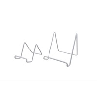 Angled White Metal Plate Stand 13.5X17.5X16CM