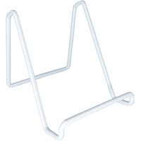 Angled White Metal Plate Stand 9.5X14X10CM