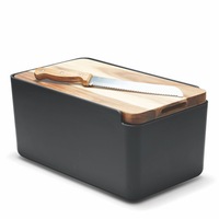 Salt and Pepper HUDSON Bread Bin - Black