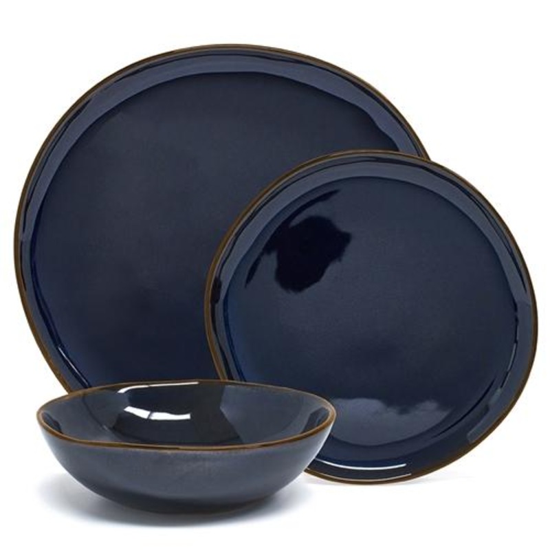 Buy Salt & Pepper Series Dinner Set 12 Piece Navy MyDeal