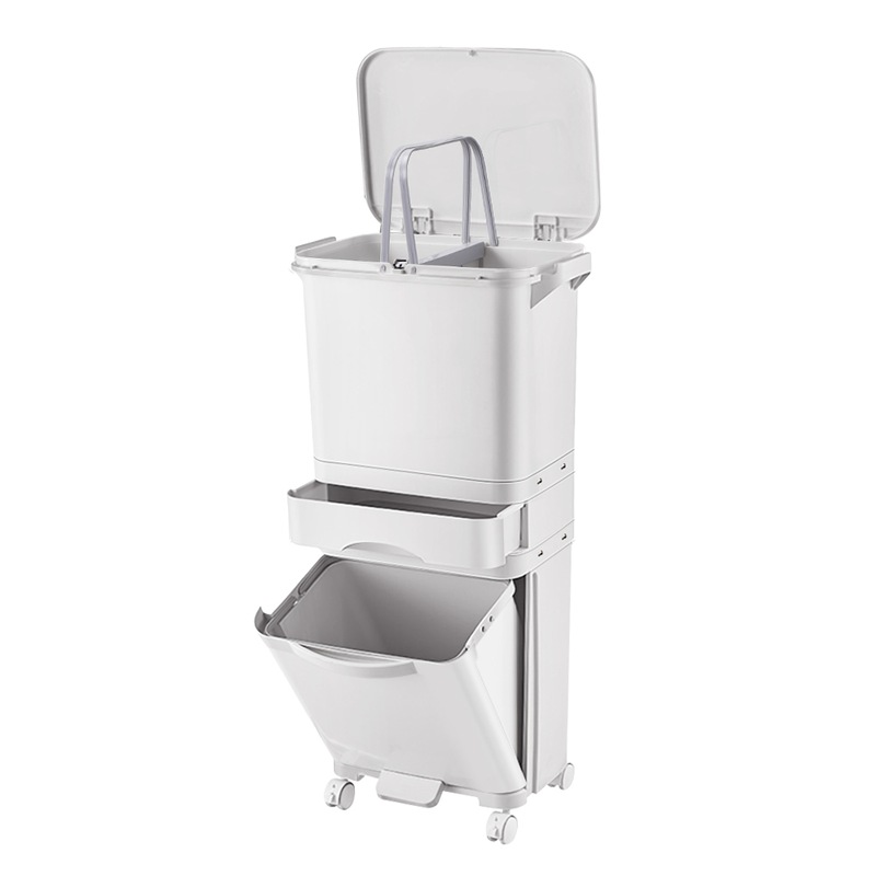 Buy Furb New 42L Kitchen Bin Waste Sorting Trash Can W/ Lid Rubbish