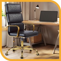 Furb Ergonomic Executive Eames Office Chair Height Adjustable Gold/Dark Grey