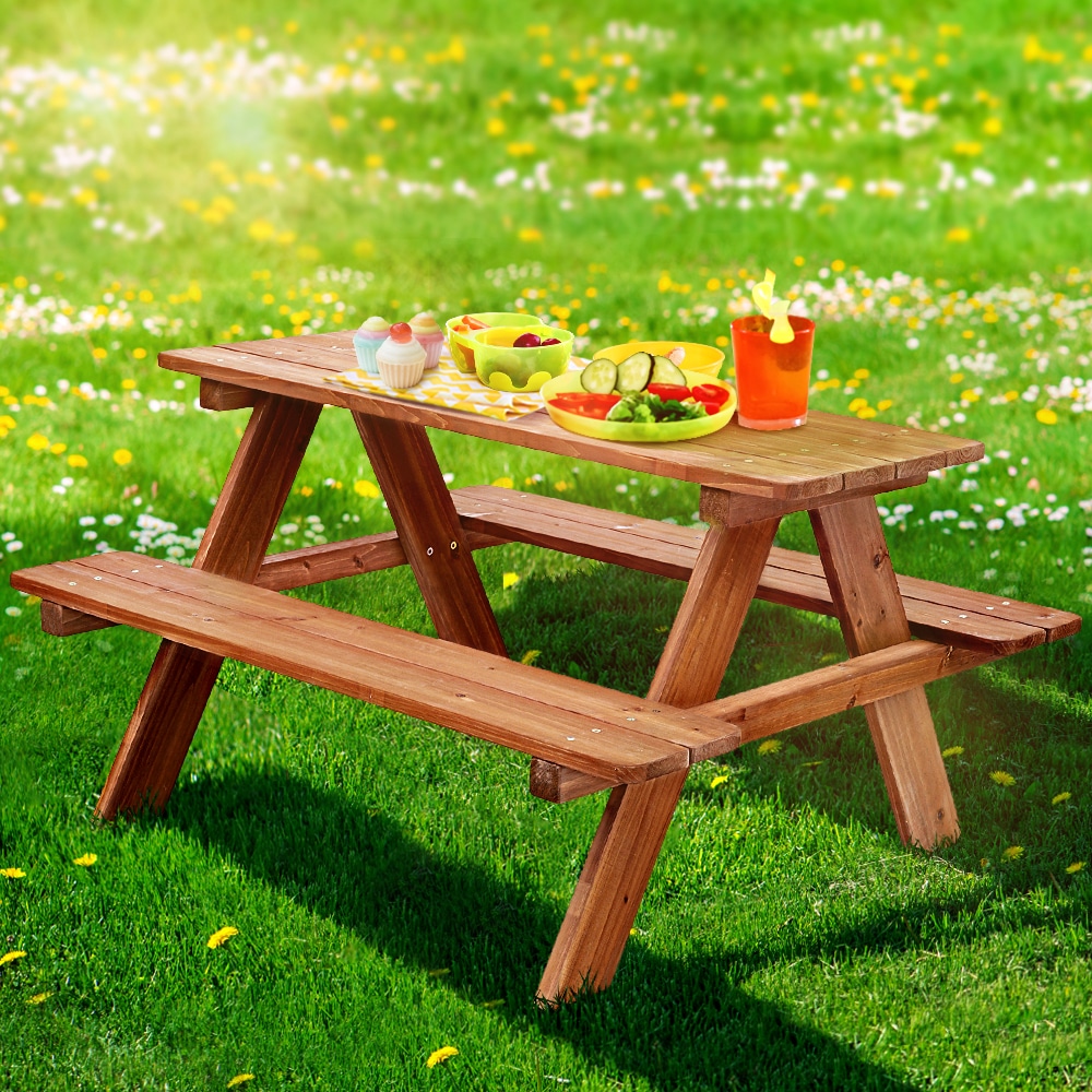 Kids table with clearance benches