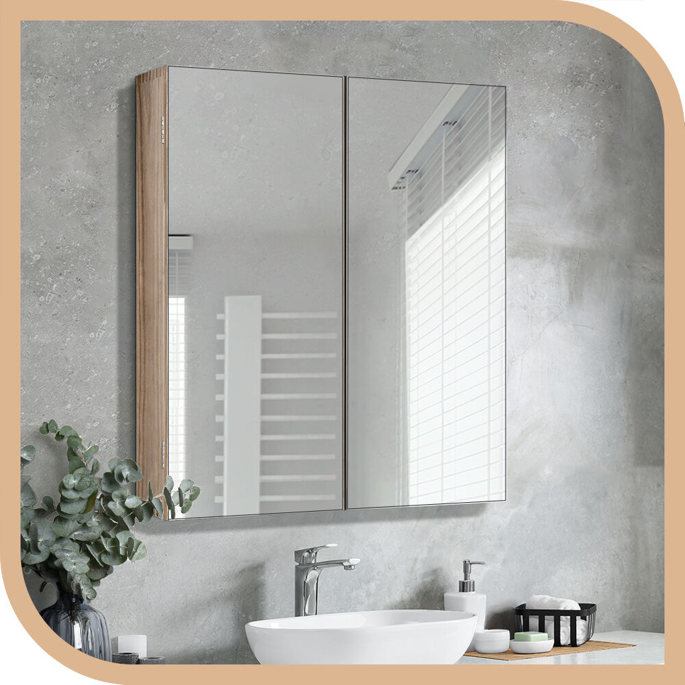 Buy Simplus Bathroom Mirror Cabinet Vanity Cupboard Wall Mounted with ...