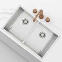 Simplus Kitchen Sink Basin Stainless Steel/Granite Stone Sink Laundry Single Double Bowl White Black