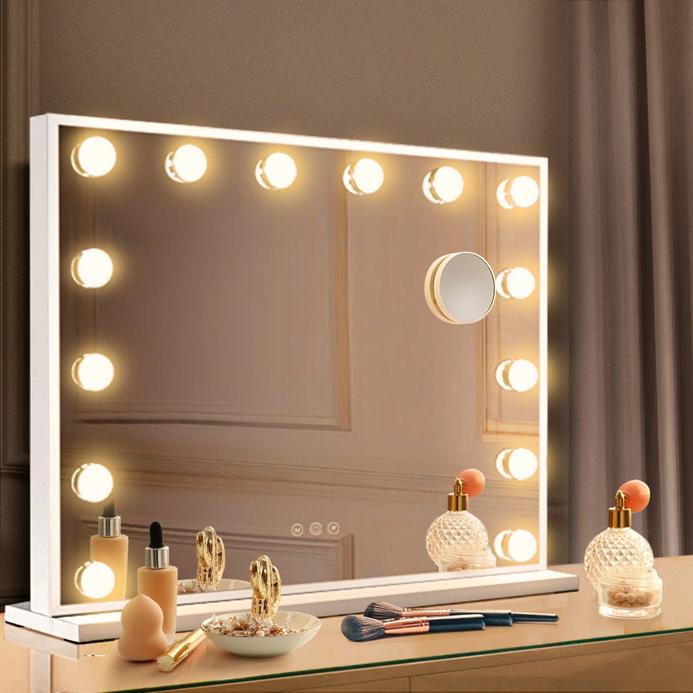Simplus LED Hollywood Mirror with Lights Vanity Makeup Mirrors Beauty Free Standing Multi Size
