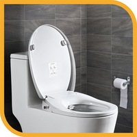 Simplus Smart Bidet Toilet Seat with Cover Paper Saving Night Light Bathroom Washlet Wash White