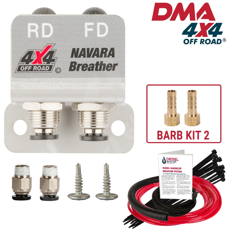 Buy DMA Diff Breather Kit 2 Portfor Nissan Navara D22 D23 Np300 D40 Red