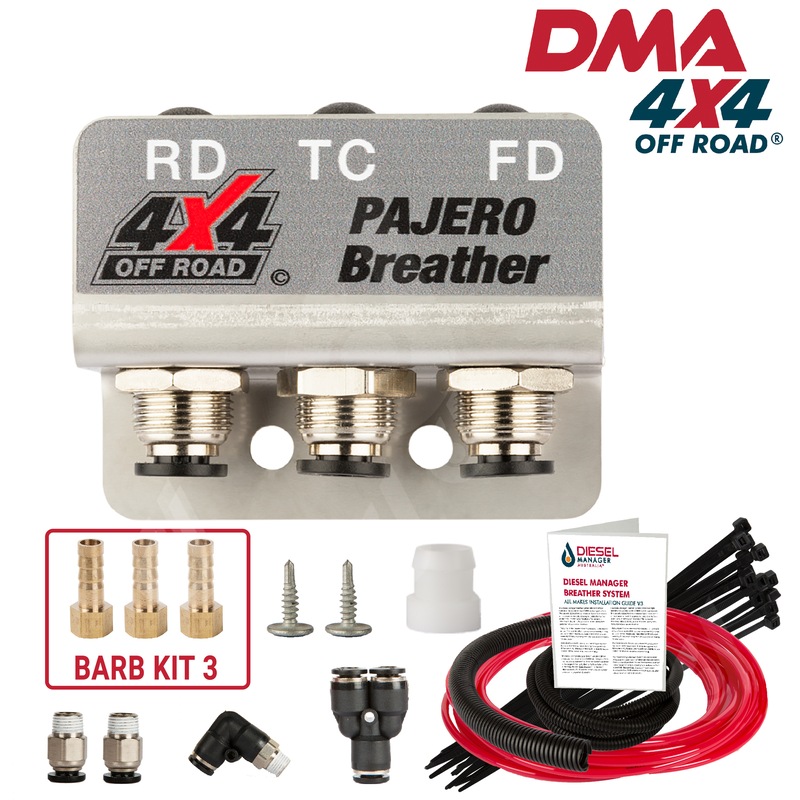 Buy DMA Uni Diff Breather Kit 3 Port Mitsubishi Pajero Nw Nt Ns Nm Np