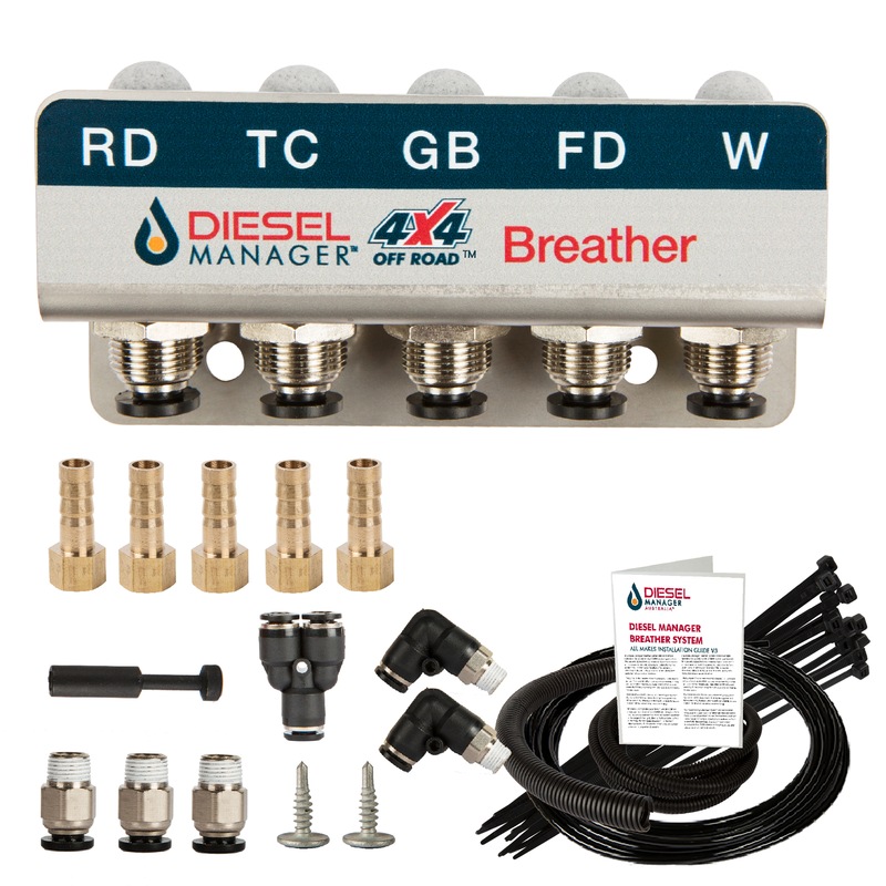 Buy DMA Diff Breather Kit 5 Port Toyota Prado 90 Series Universal