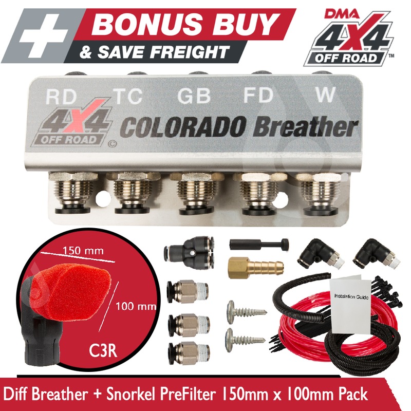 Buy DMA Diff Breather Kit 5P + Snorkel Pre Cleaner Holden Colorado Rg
