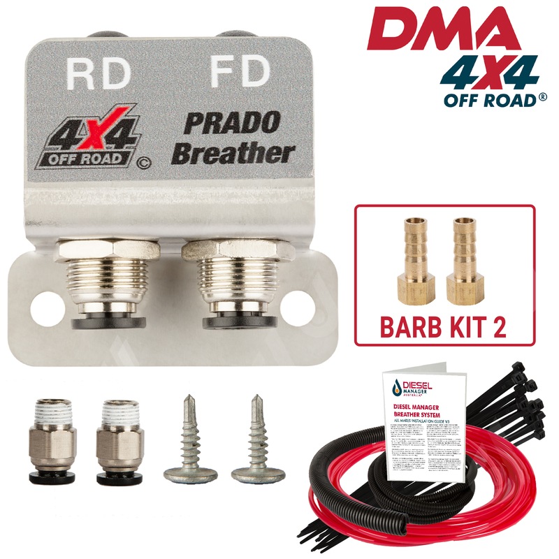 Buy DMA Diff Breather Kit 2 Port for Toyota Prado 120 150 Series 4x4