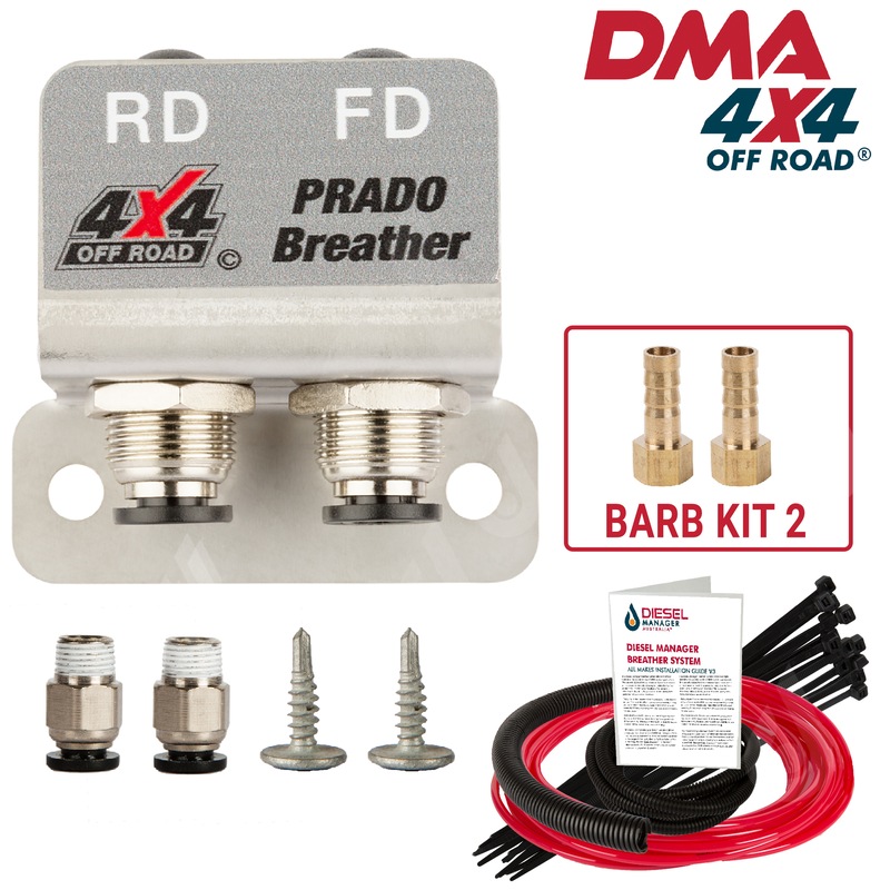 Buy DMA Diff Breather Kit 2 Port Universal Toyota Prado 120 Series Awd