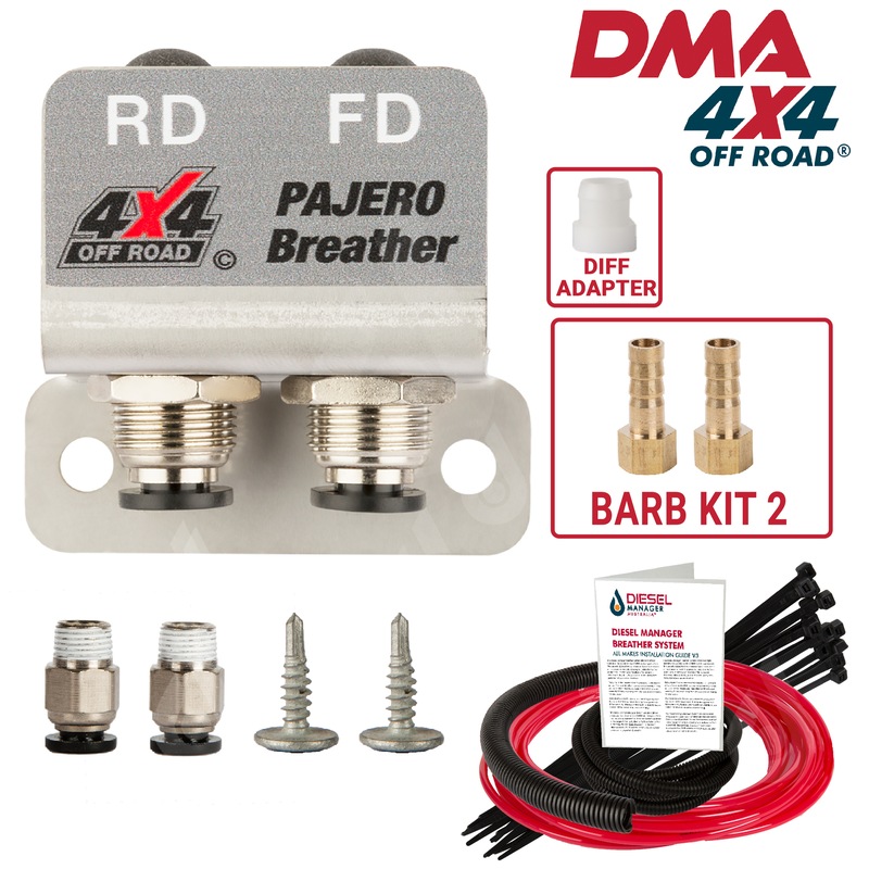 Buy DMA Diff Breather Kit 2 Port Mitsubishi Pajero Nm Np Ns Nt Nx Awd