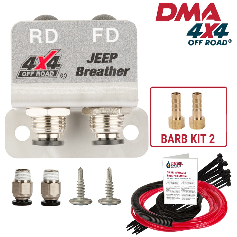 Buy DMA Diff Breather Kit 2 Port Jeep Yj Xj Tj Jk Wrangler Grand