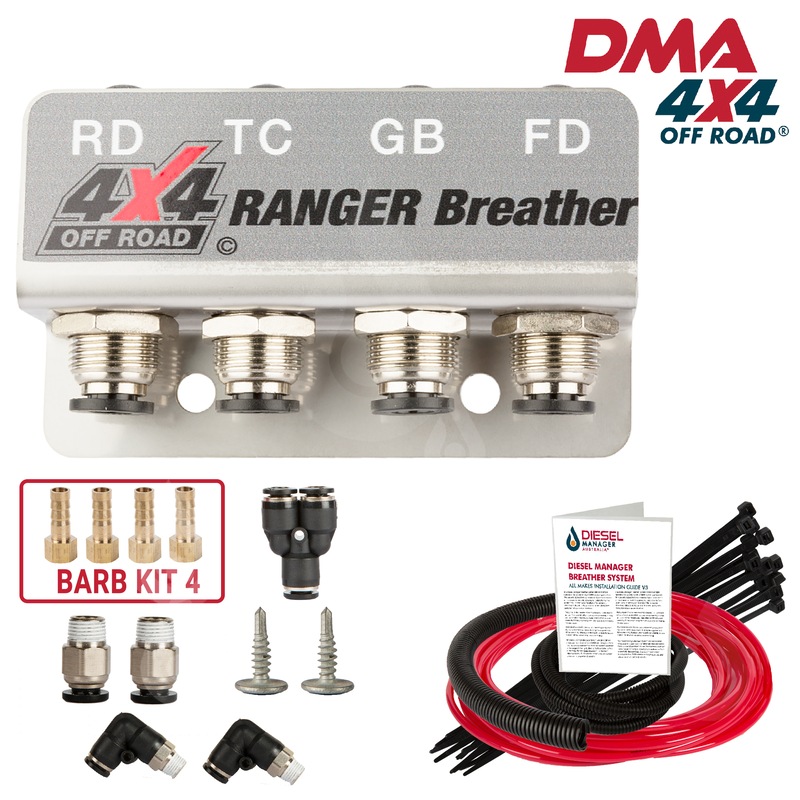 Buy DMA Universal Diff Breather Kit 4 Port For Toyota Landcruiser Prado