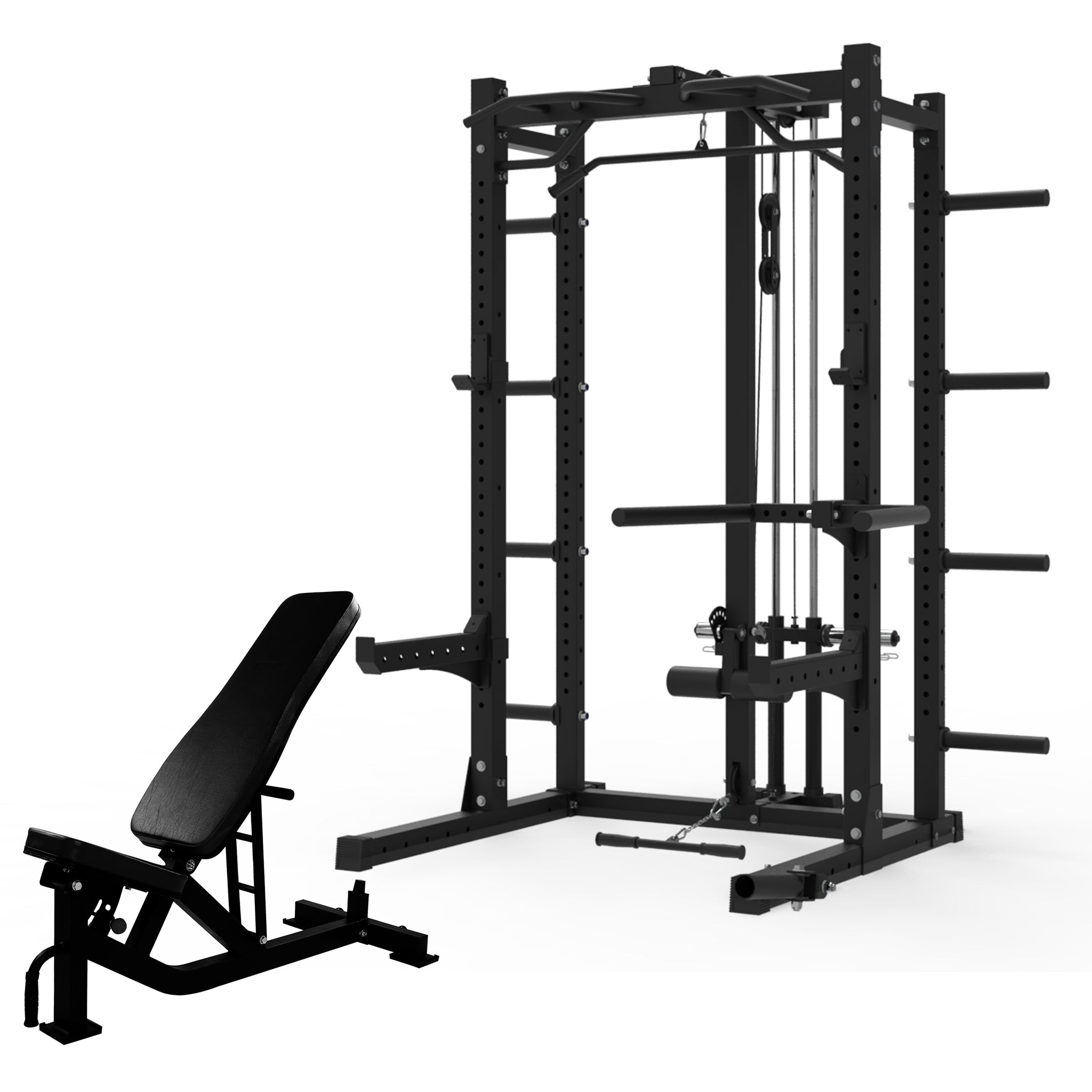 Multifunctional Squat Rack Bundle & Commercial Grade Bench Australia