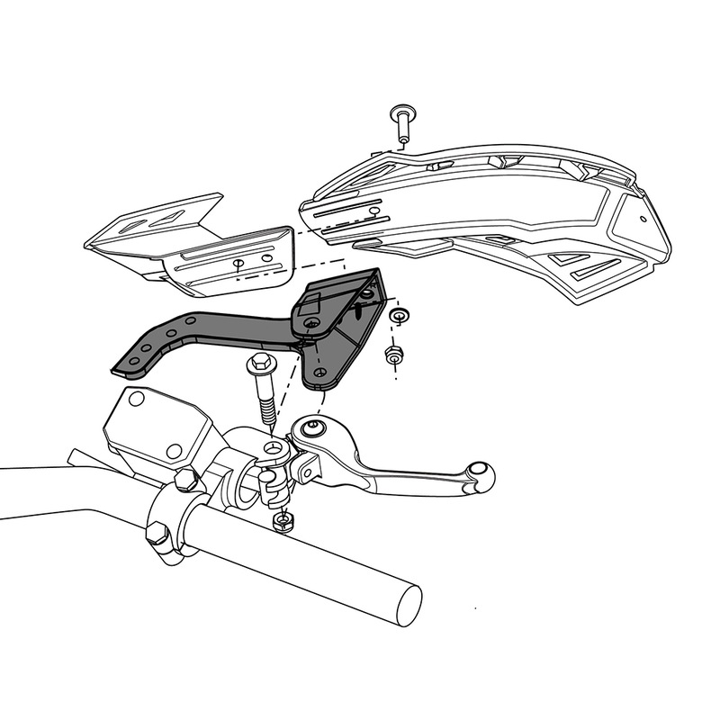 Buy Honda XR250R Racetech Flex MX Vented Handguards Motocross Hand Guards Neon Yellow MyDeal