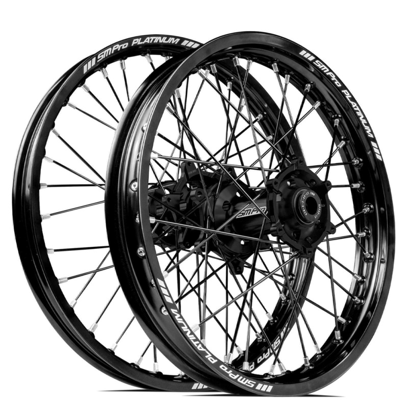 Buy KTM 450 EXCF 2003 2022 SM Pro MX SNR Wheel Set 21/18 Black Rims Black Hubs SS Black