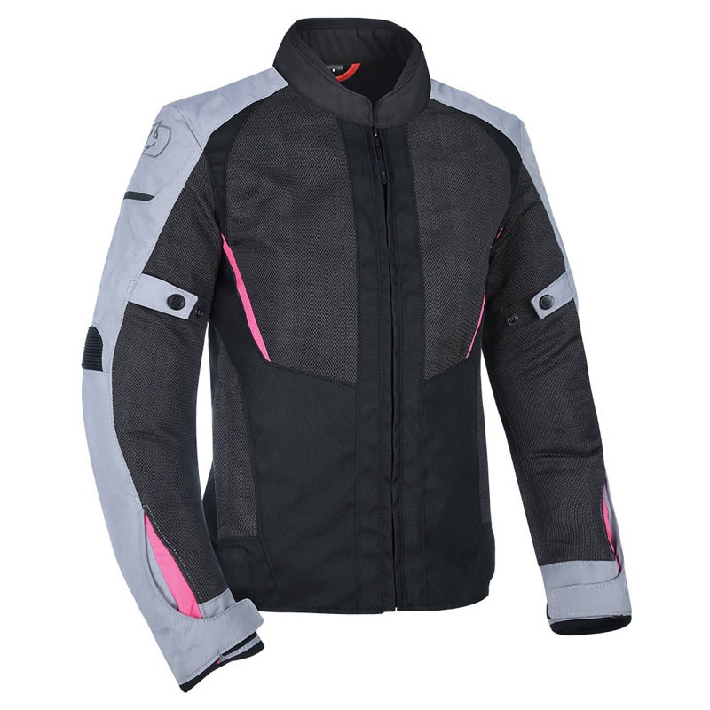 Buy Oxford Iota Air 1.0 Ladies Motorcycle Jacket Grey Black Pink - MyDeal
