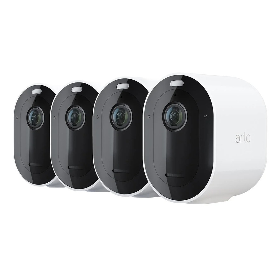 Arlo Pro 5 2K Spotlight Camera (4-Pack) - White/Back