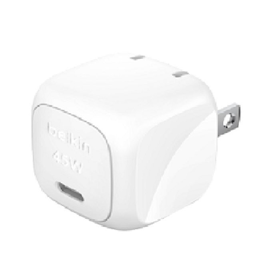 Belkin BoostCharge Compact 45W USB-C w/ Cable 60W Wall Charger - White