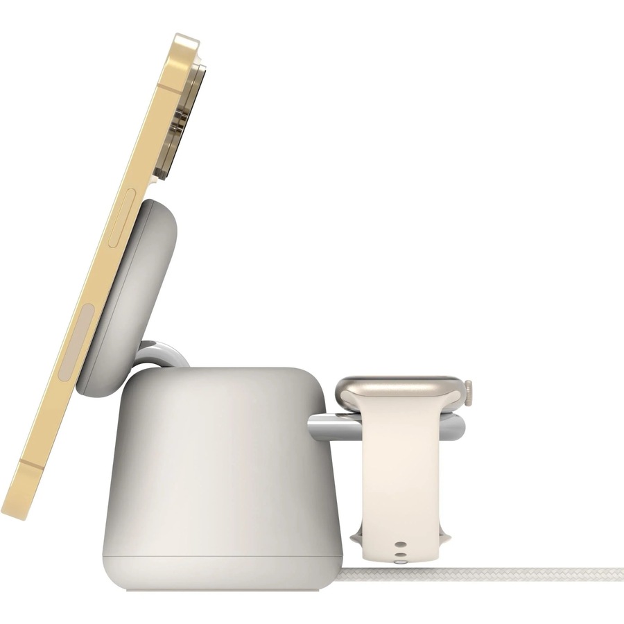 Belkin BoostCharge Pro 2-in-1 Wireless Charging Dock with Qi2 15W - Sand