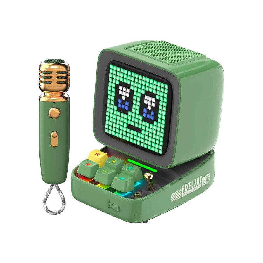 Divoom Ditoo-Mic Mini Karaoke Machine Pixel Art Bluetooth Speaker - Green