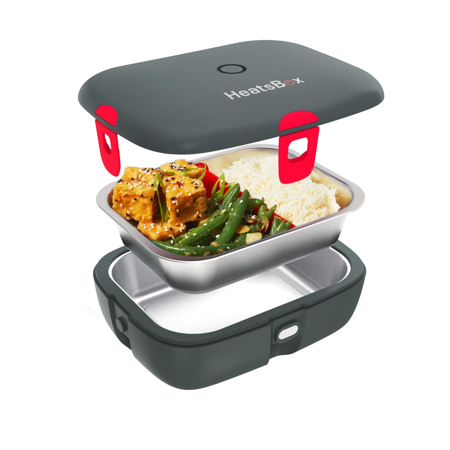 HeatsBox Style+ Portable Smart Heated Lunchbox - Grey