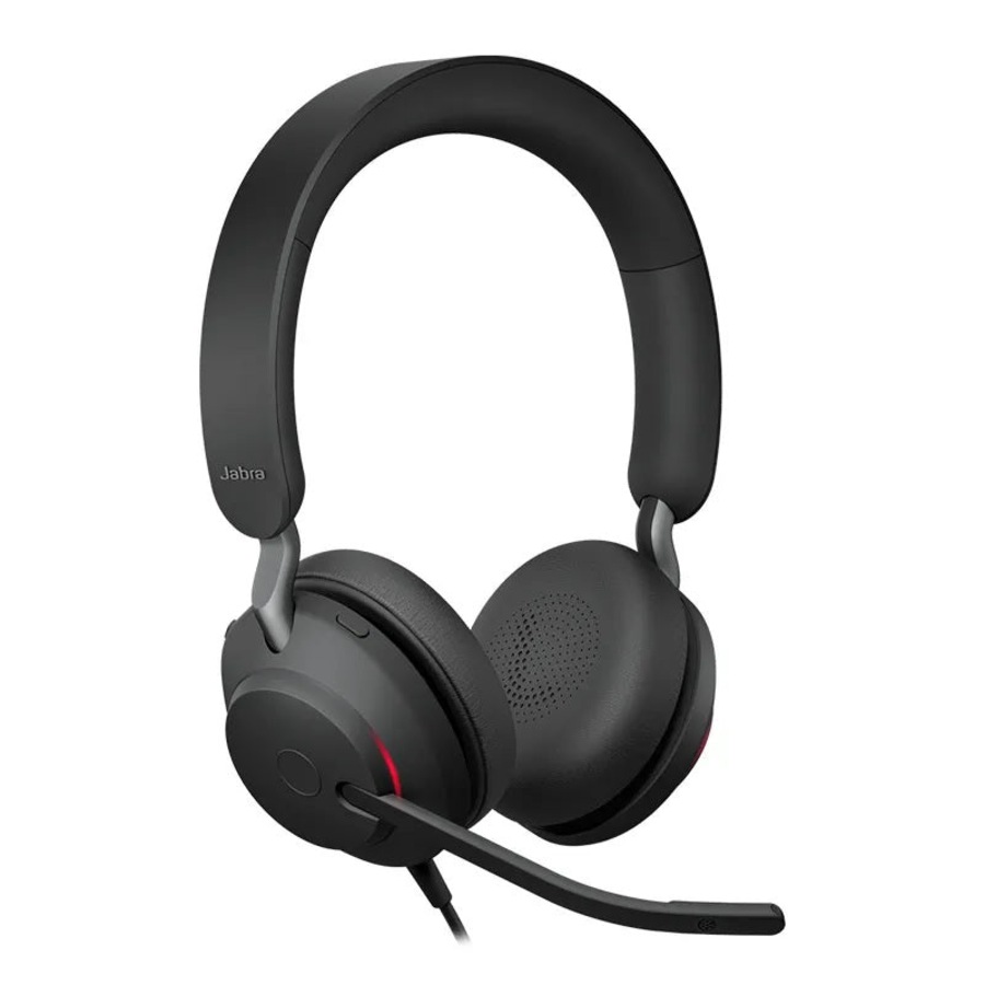 Jabra Evolve2 40 SE MS USB-C/A Wired Stereo Headset – Black