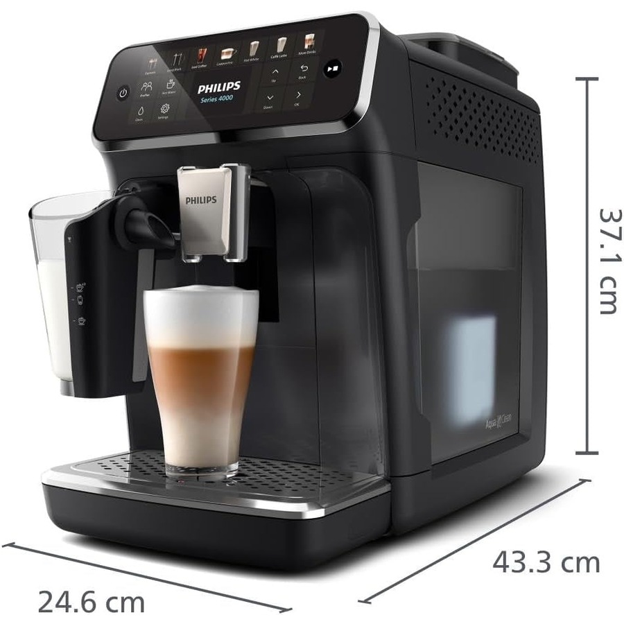 Philips LatteGo 4400 Series Automatic Espresso Coffee Machine - Black