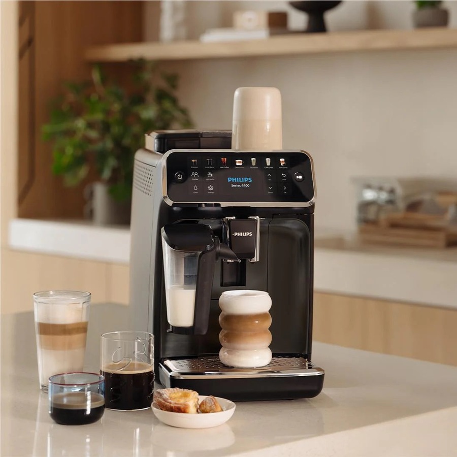 Philips LatteGo 4400 Series Automatic Espresso Coffee Machine - Black