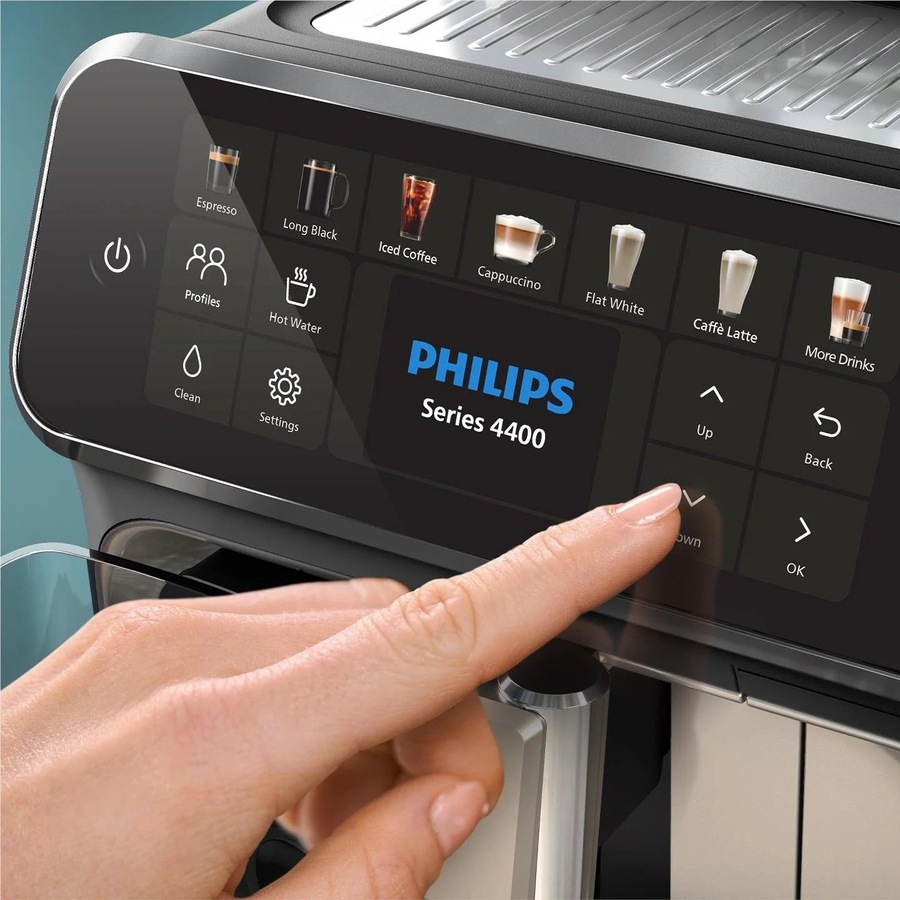 Philips LatteGo 4400 Series Automatic Espresso Coffee Machine - Black