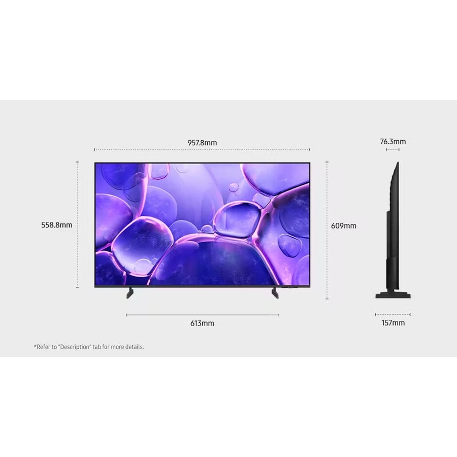 Samsung U8500F Crystal UHD 4K 43" Smart TV - Black
