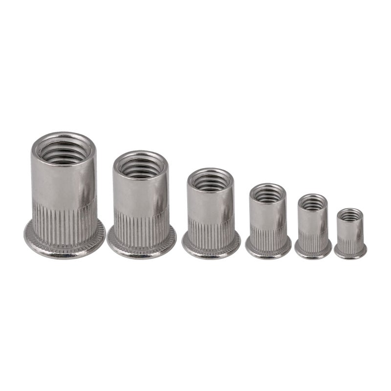 Buy 180x M3 M4 M5 M6 M8 M10 Rivet Nut Bolt 304 Stainless Steel Rivets Tool Flange Blind Nutserts