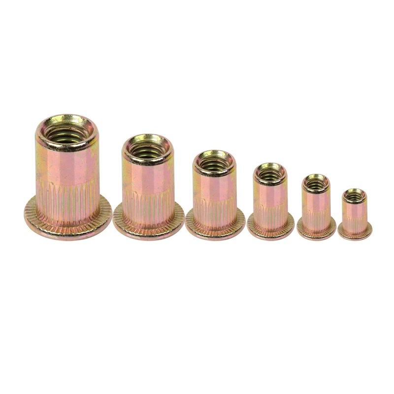 Buy 180X Rivet Nut Bolt Steel Zinc Plating Rivets Tool Flange Blind