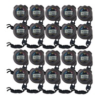 20x Stop Watch Digital Handheld Multi-Function Professional Electronic Chronograph Sports Stopwatch Timer Alarm Feature LCD Competition Referee