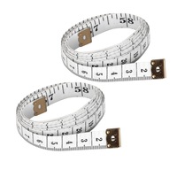Measuring Tape Body Sewing Soft Clothing, 150 cm 60 Inch 2pcs,White, Measure Ruler 1.5 m 60" Tailor Double Scale Cloth Measurement Craft Size Cutting