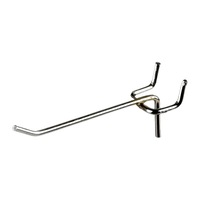 100mm Pegboard Hooks Metal Set Peg Board Tool Organizer Bins Assortment Garage Storage Organization Accessories Grooved Display Hanging Silver 50x