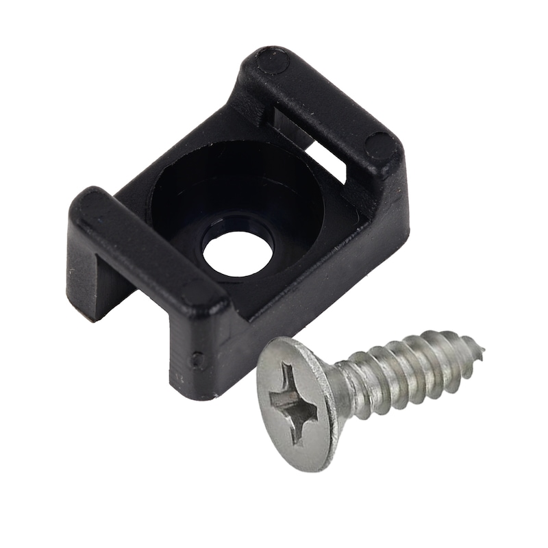 Buy Cable Ties Mount, Zip Tie Cable Mounts, 200 sets,Black Medium with ...